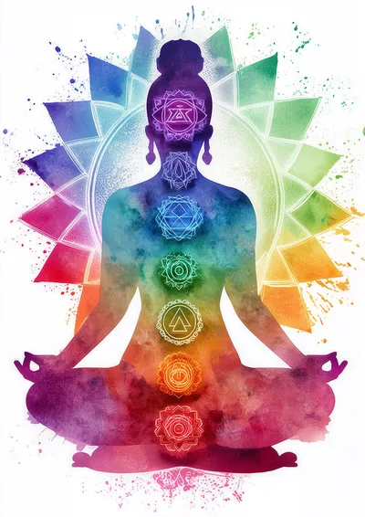 The seven chakras energy centers